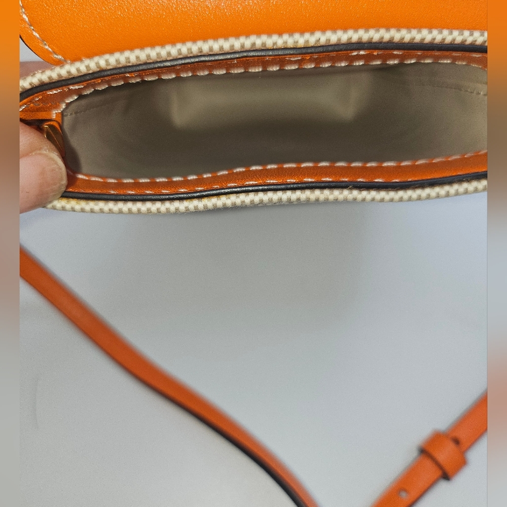 TORY BURCHLeather Trim Canvas Crossbody Bag - Picture 6 of 11